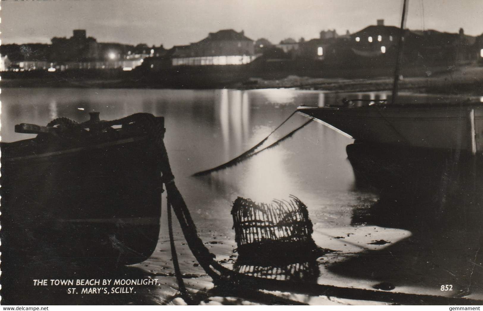 ST MARYS, SCILLY -TOWN BEACH  BY MOONLIGHT - Scilly Isles