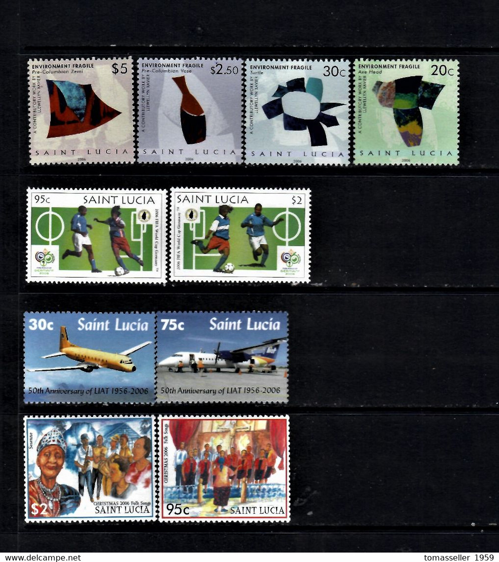 St.Lucia-14!!!   Years (1993,1995-2007) Full Sets.Almost 70 issues.MNH**