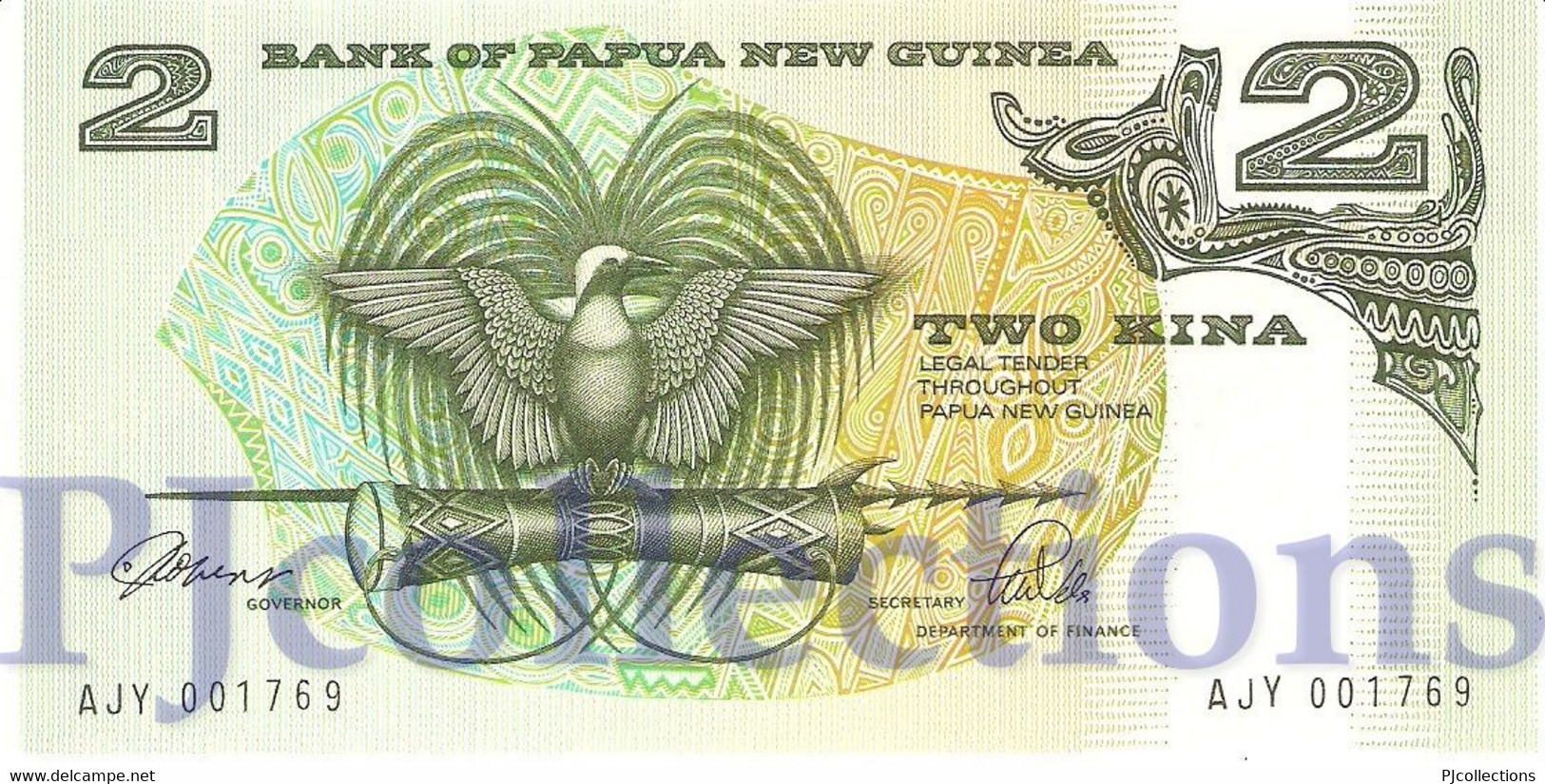 PAPUA NEW GUINEA 2 KINA 1981 PICK 5c UNC LOW SERIAL AJY0017** - Papua Nueva Guinea