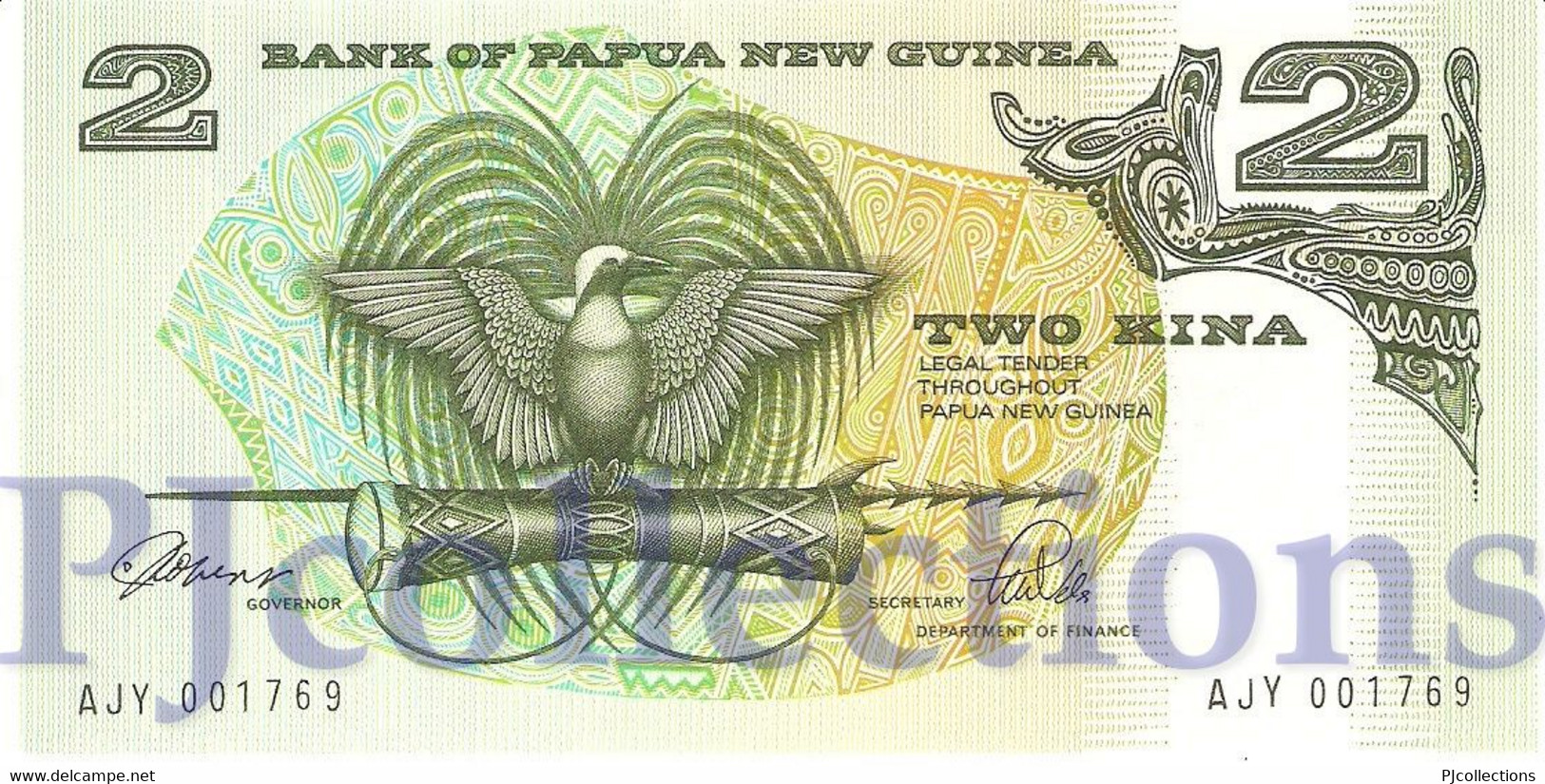 PAPUA NEW GUINEA 2 KINA 1981 PICK 5c UNC LOW SERIAL AJY0017** - Papua New Guinea