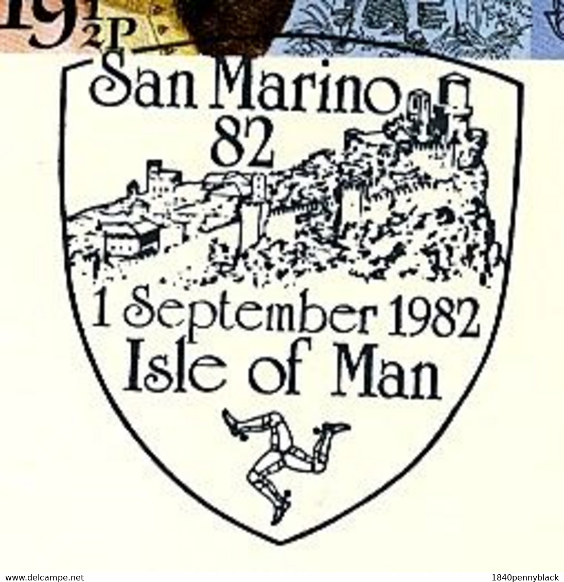 ISLE OF MAN 1982 Card From SAN MARINO 82 With Commemorative Postmark - Man (Eiland)