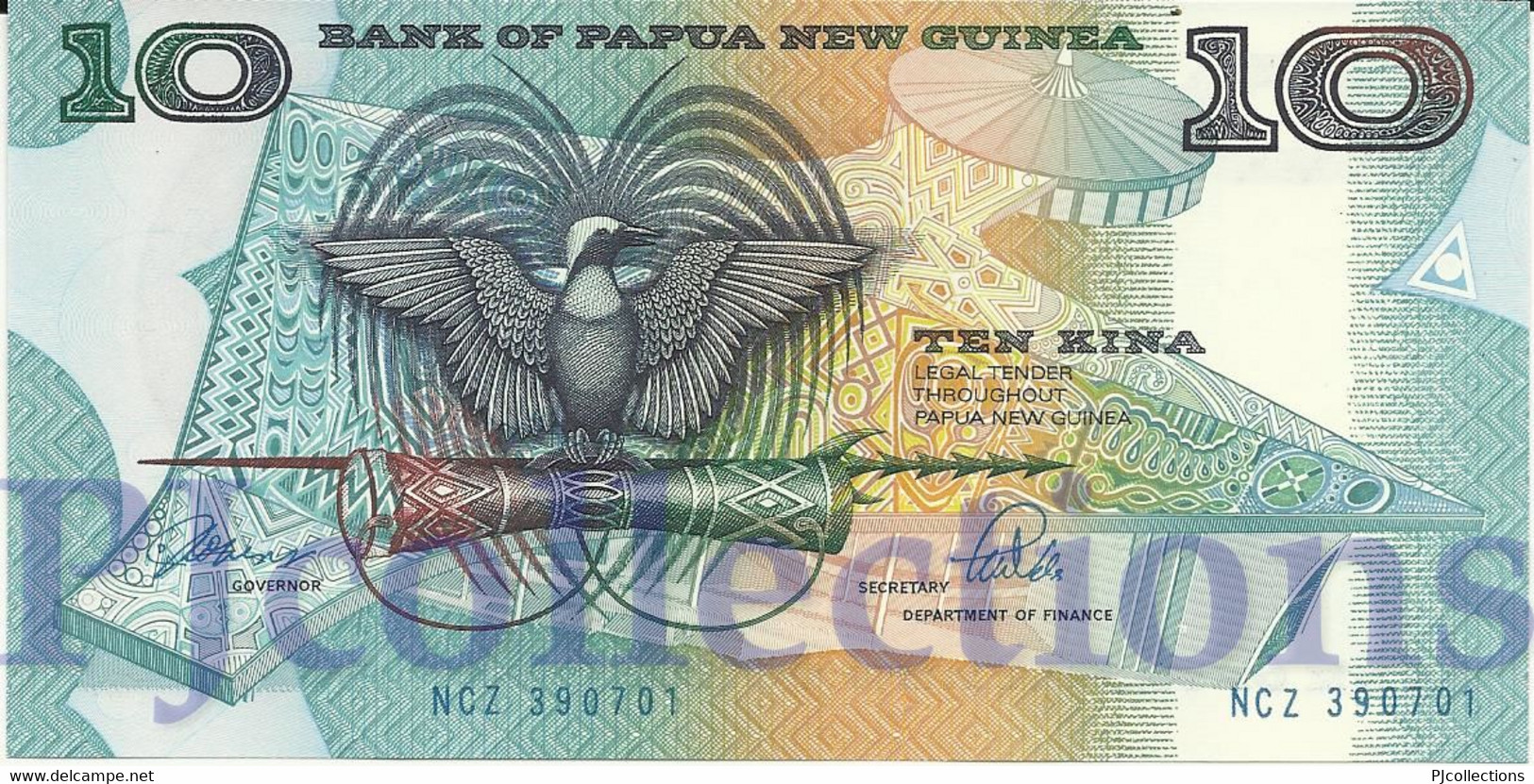 PAPUA NEW GUINEA 10 KINA 1988 PICK 9b UNC - Papouasie-Nouvelle-Guinée
