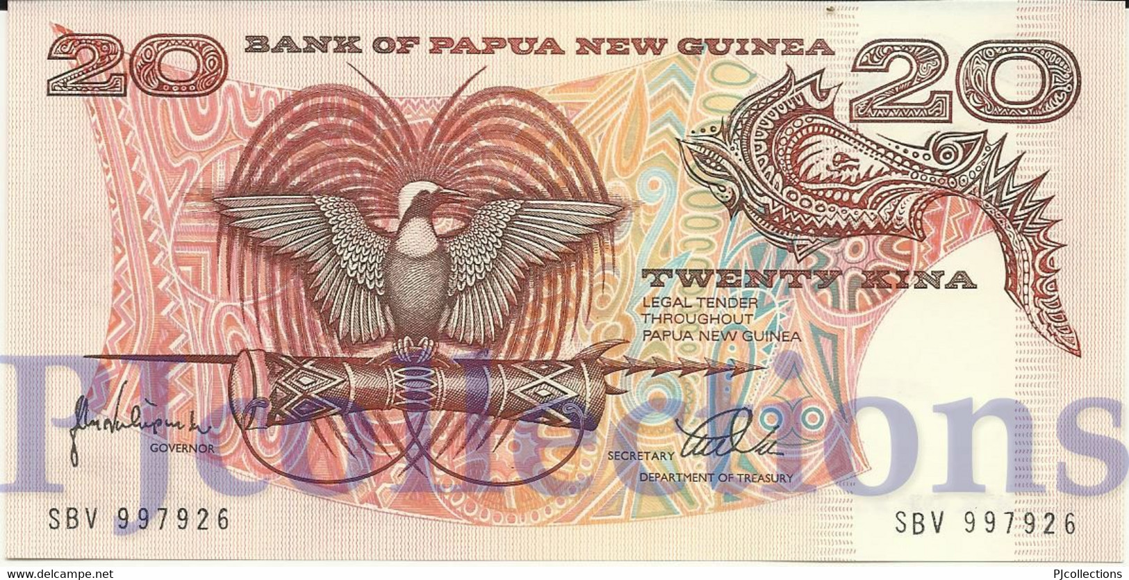 PAPUA NEW GUINEA 20 KINA 1989/2001 PICK 10c UNC - Papouasie-Nouvelle-Guinée