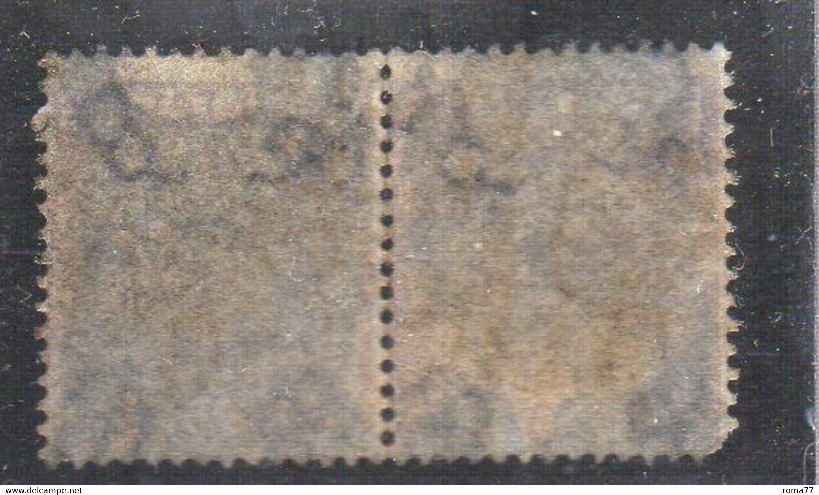 544 490 - GRAN BRETAGNA 1865 , 6 P. N. 29  (S.G. N. 19) Coppia Used. Fil CAPOVOLTA Fiori Araldici :  Watermark Inverted - Errors, Freaks & Oddities (EFOs