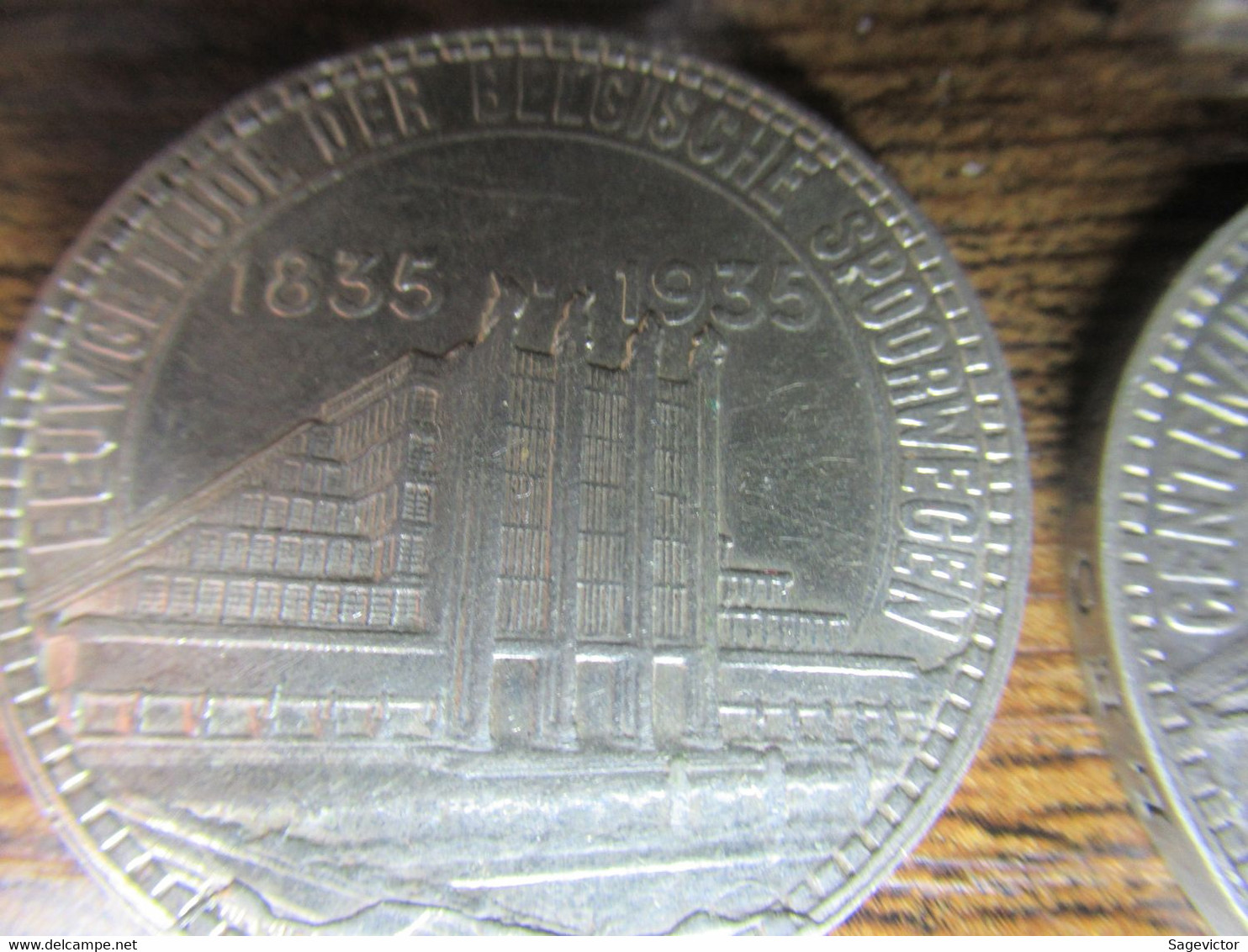 50 Francs Belgique  1935  4 Pièces Avec Trait Fracture Du Coin. - 50 Francs