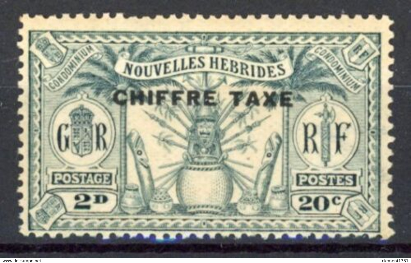 Nouvelles New Hebrides Taxe N°2 Neuf Sans Charniere Mnh ** Cote 112€ - Portomarken