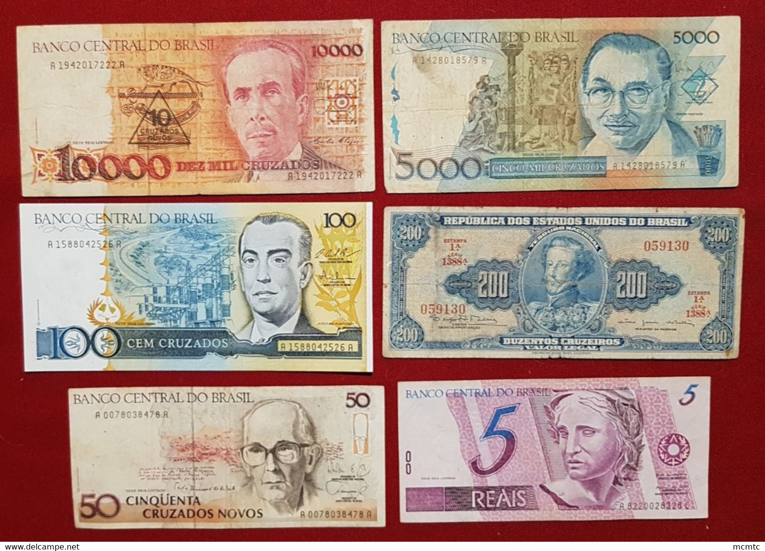 6 Billets  Bresil - Billet - Brazil