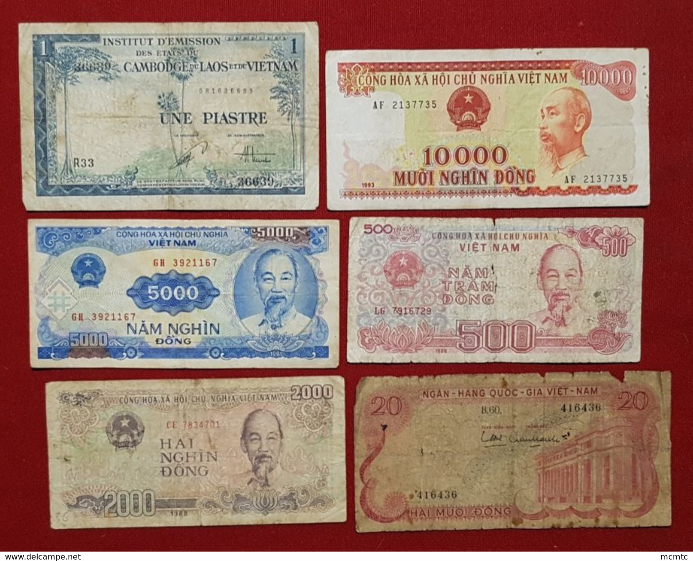 6 Billets   Viêt-Nam   - Billet - Vietnam