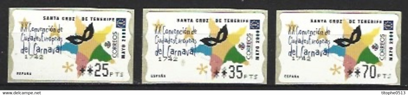 ESPAGNE. Timbres De Distributeurs N°37 De 2000. Carnaval. - Carnival