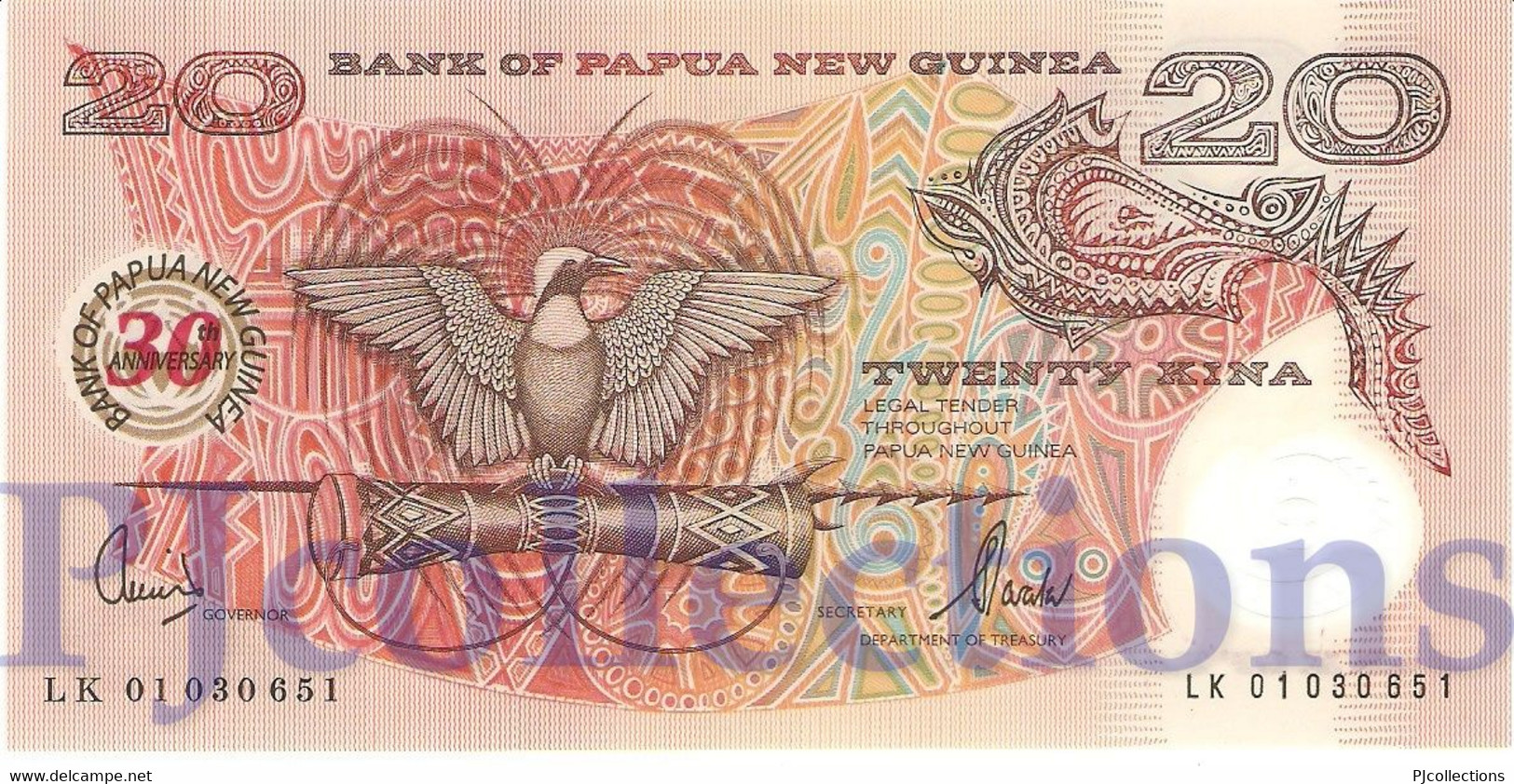 PAPUA NEW GUINEA 20 KINA 2001 PICK 27 POLYMER UNC - Papua New Guinea