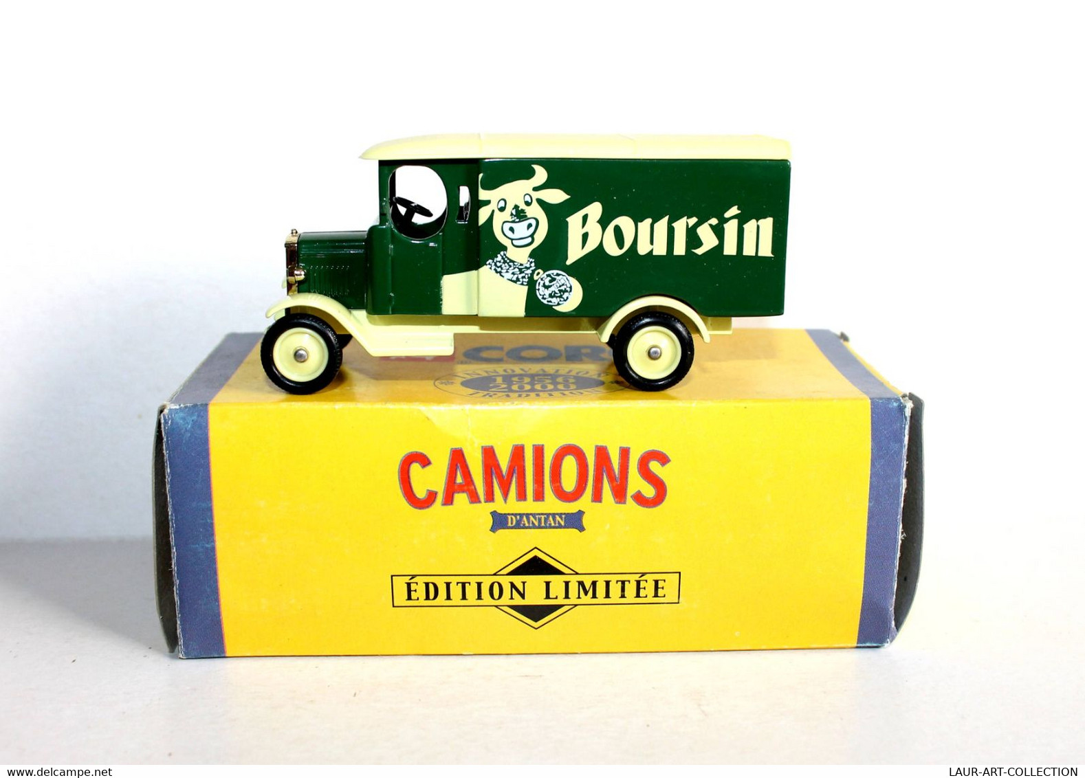 CORGI - CAMIONNETTE LIVRAISON MORRIS VAN, PUB BOURSIN - CAMION D'ANTAN 1956-2000 - AUTOMOBILE MINIATURE (2811.36) - Corgi Toys