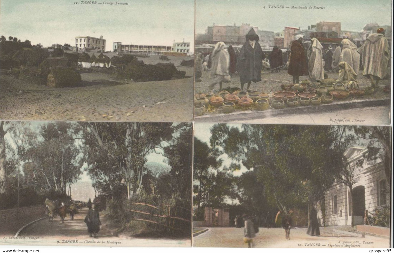 MAROC TANGER 8 CPA COLLEGE FRANCAIS + LEGATION D'ANGLETERRE + MARCHANDS DE POTERIES...... - Tanger