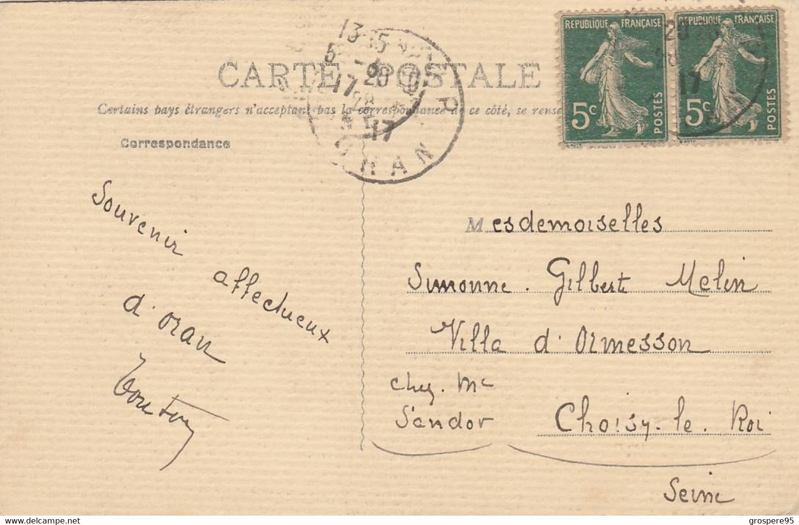 ALGERIE ORAN LES NOUVELLES CASERNES 1917 COLLECTION ROYAL HOTEL CPA STRIEE TRES RARE - Oran