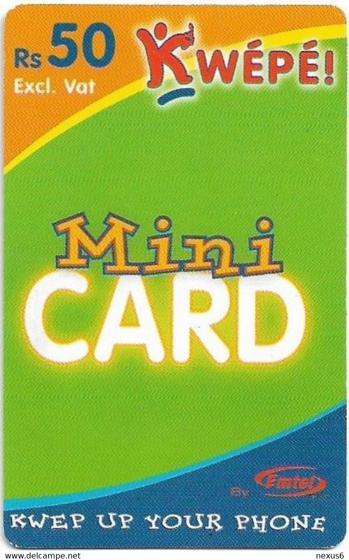 Mauritius - Emtel - Kwépé! - Mini Card, GSM Refill 50MRs, Used - Mauricio