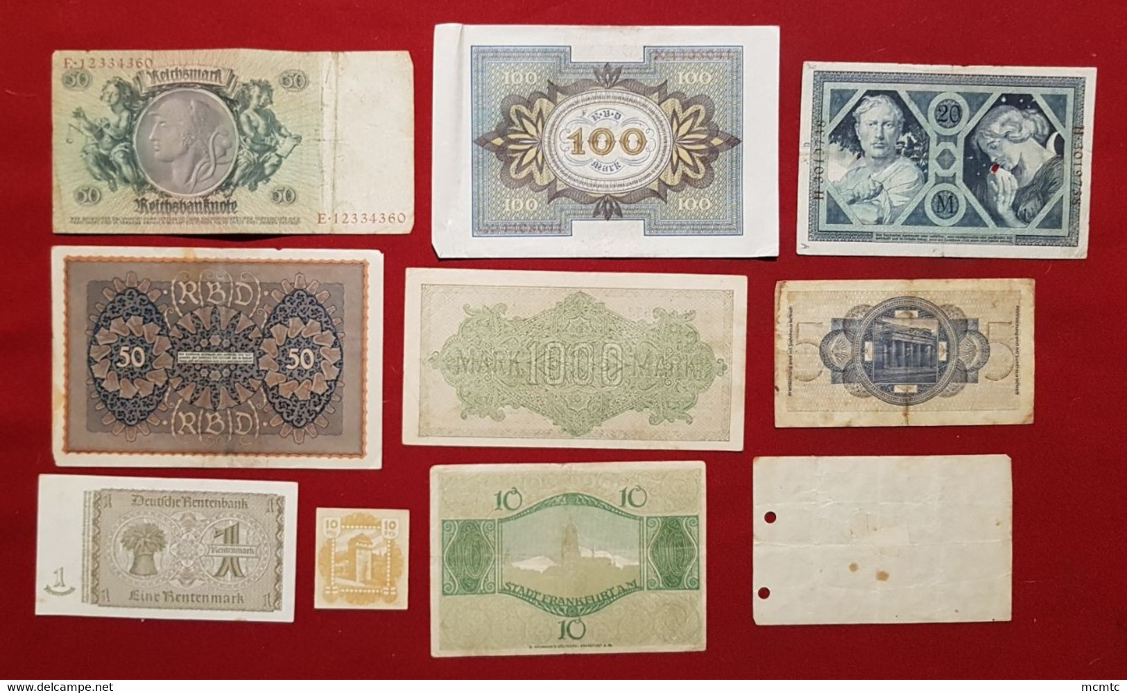 10 Billets   Allemand - Allemagne   - Billet - Other & Unclassified