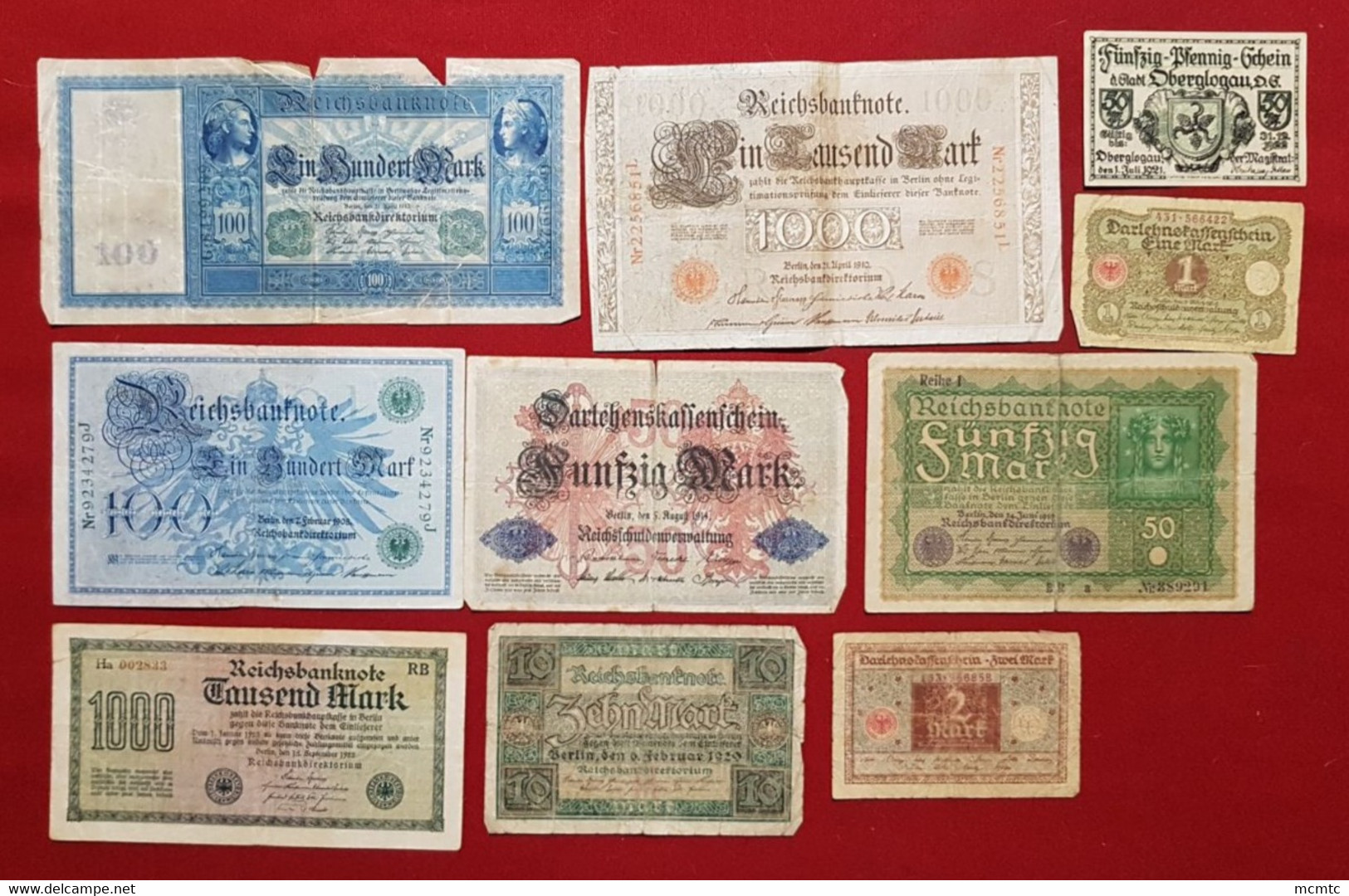 10 Billets   Allemand - Allemagne   - Billet - Other & Unclassified