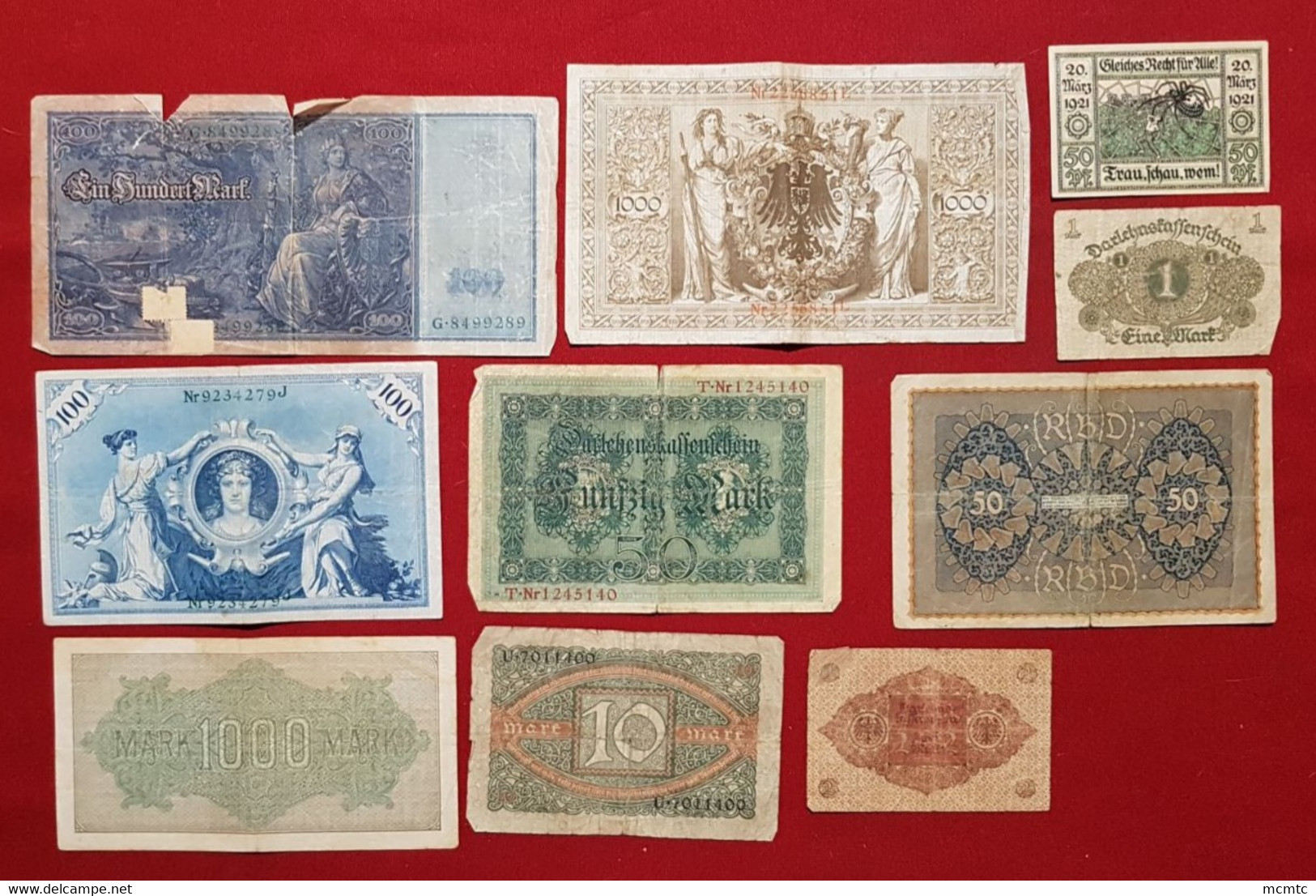 10 Billets   Allemand - Allemagne   - Billet - Otros & Sin Clasificación