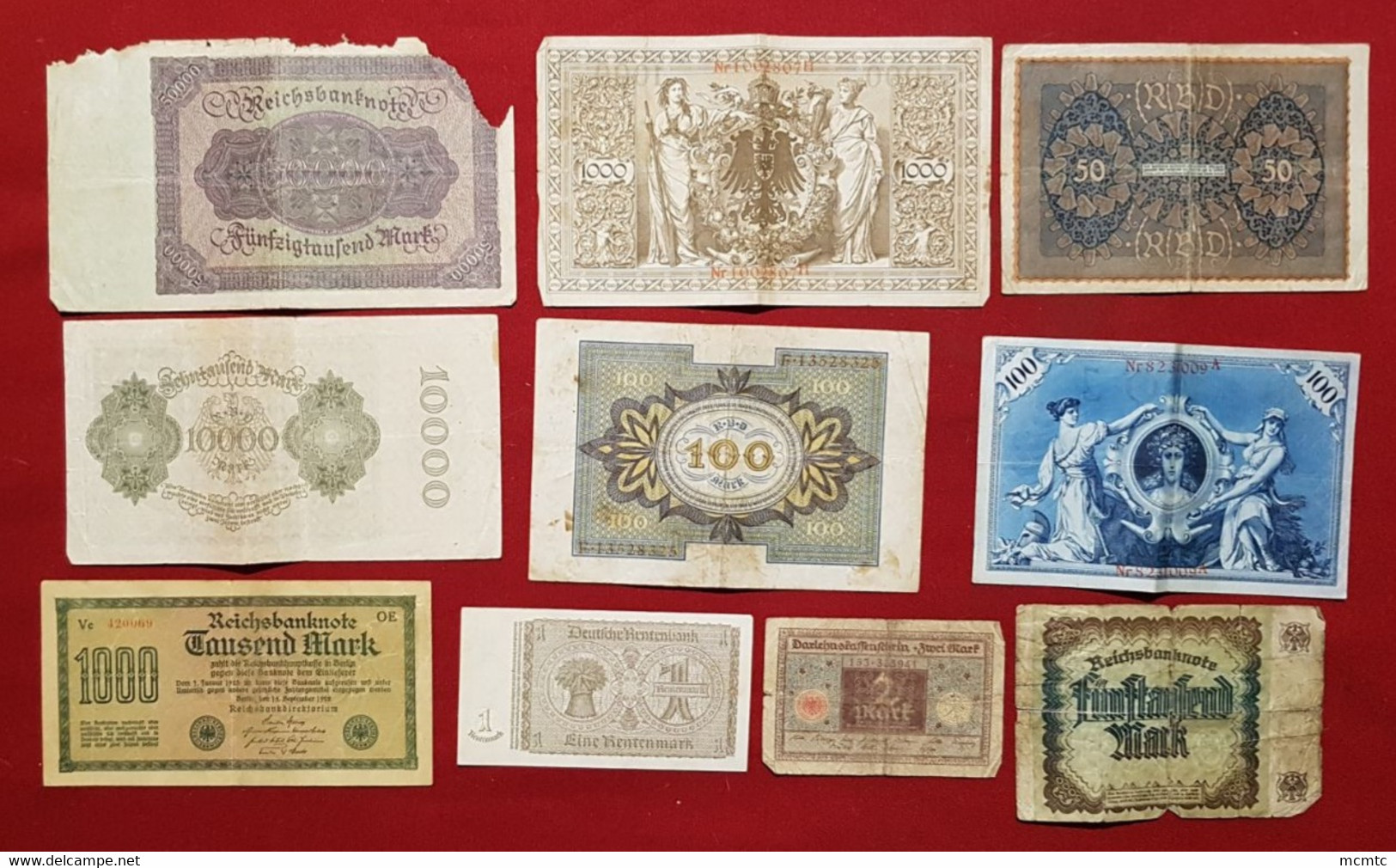 10 Billets   Allemand - Allemagne   - Billet - Other & Unclassified