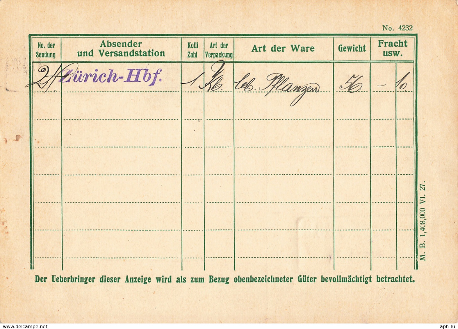 Bahnaviskarte Ziegelbrücke (ac7972) - Chemins De Fer