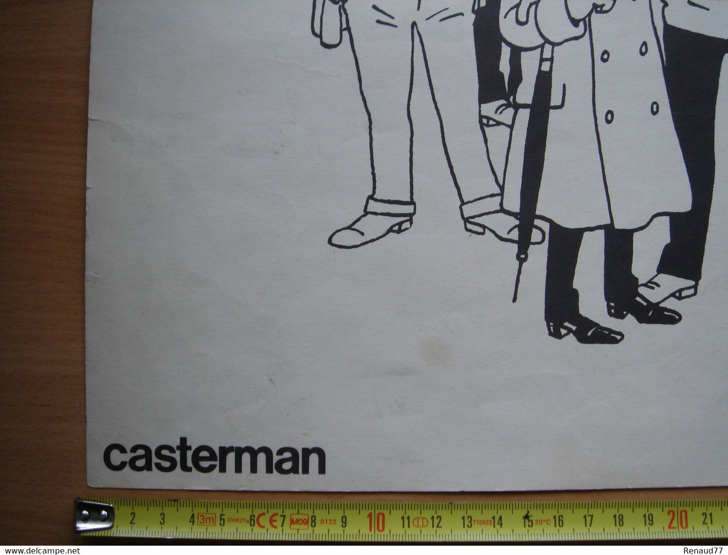 Affiche - Tintin & Milou, Capitaine Haddock, Dupond Et Dupont Ect --- Hergé - Casterman Tournai - 55cm Sur 38cm (RARE) - Affiches & Posters