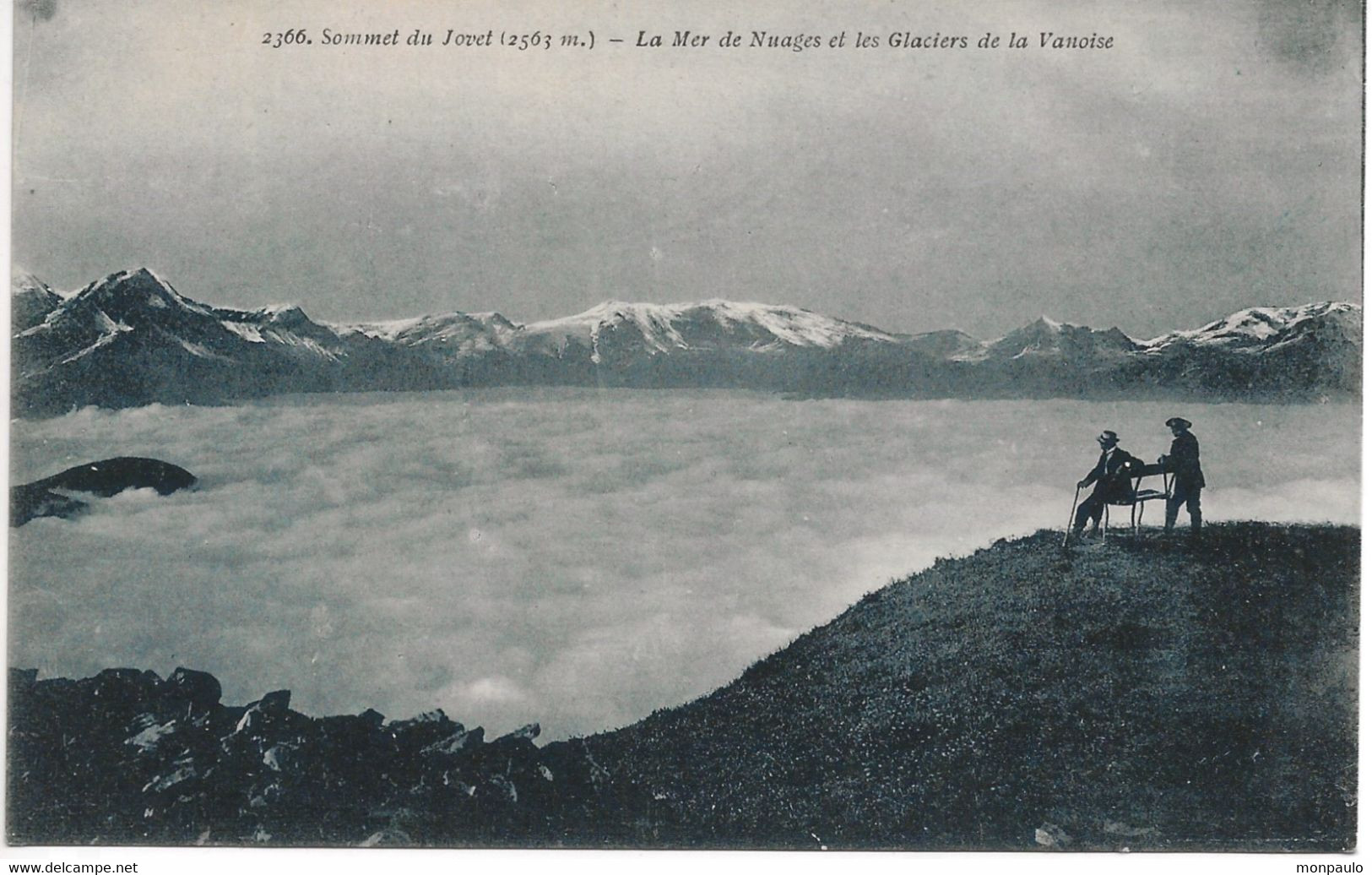 73. CPA. Savoie. Massif Du Beaufortain. Sommet Du Jovet. La Mer De Nuages Et Les Glaciers De La Vanoise (animée) - Bozel