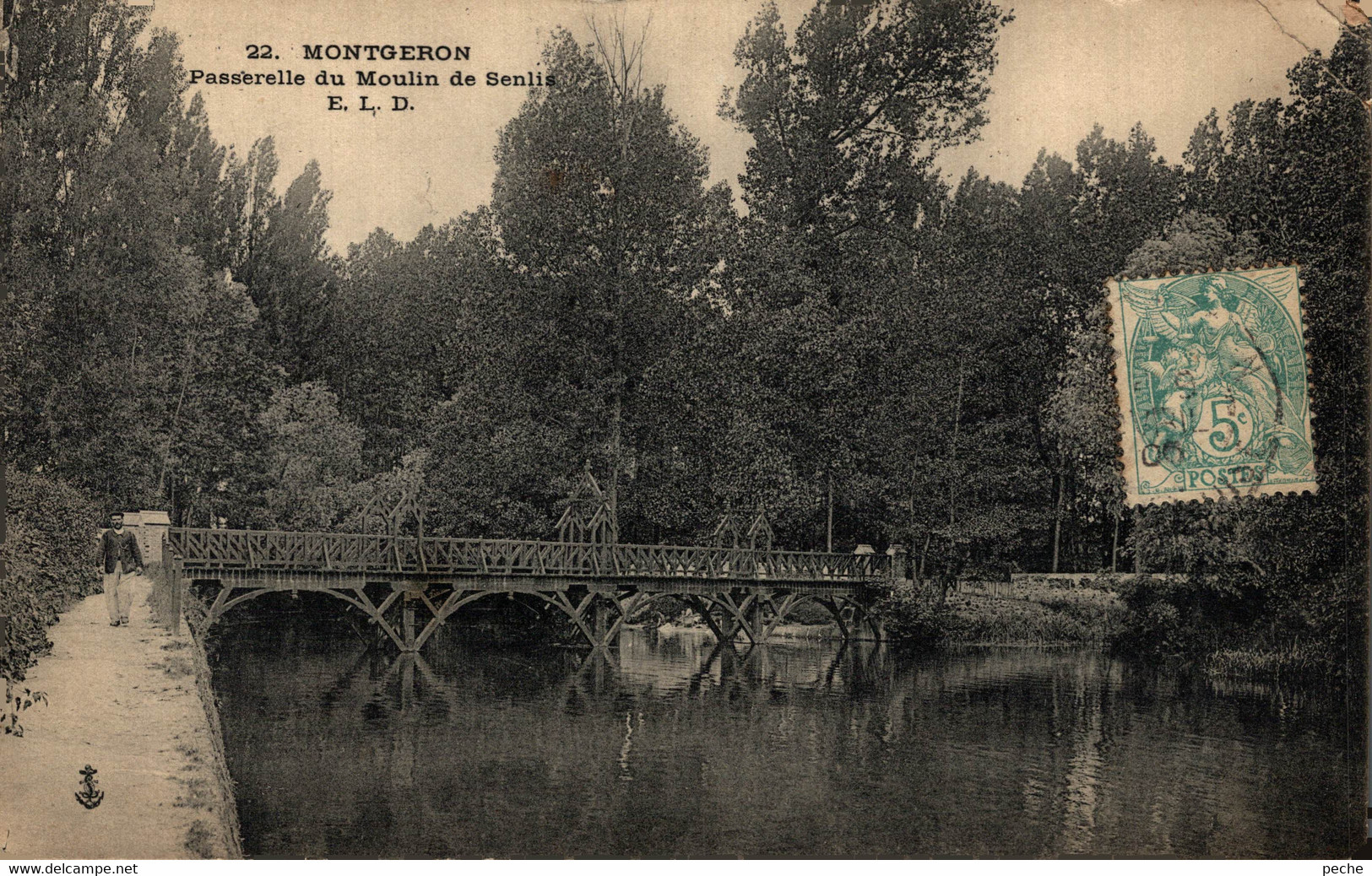 N°101501 -cpa Montgeron -passerelle Du Moulin De Senlis- - Montgeron