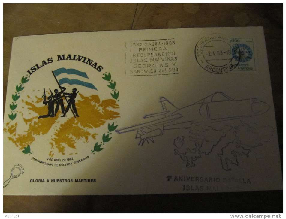 279 Guerre Des Malouines Malvinas Falkland Island Argentine No TAAF Antarctic War Antarctica - Vols Polaires