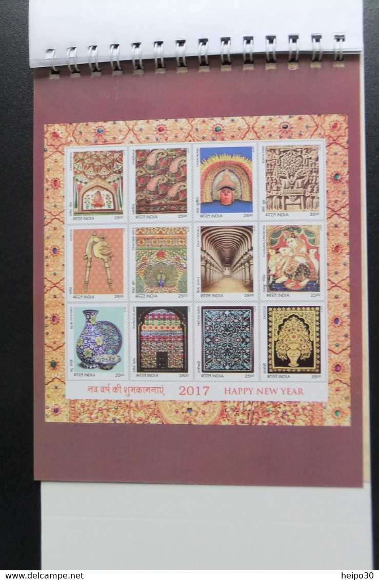 India 2017 Michel 3071 - 3082 Kpl Kalender Markenheftchen MNH - Blokken & Velletjes