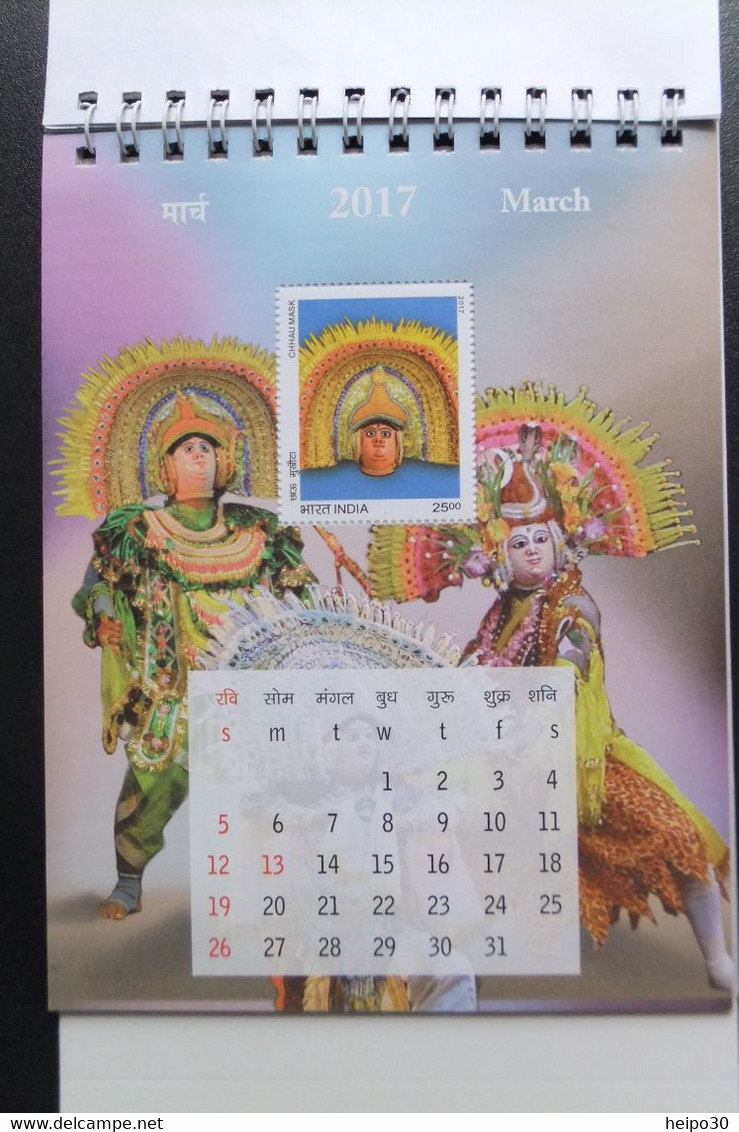 India 2017 Michel 3071 - 3082 kpl Kalender Markenheftchen MNH