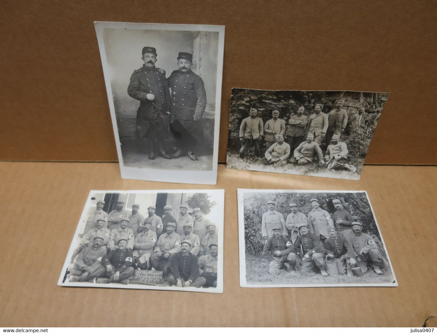 Alençon (61) GUERRE 1914-18  Ensemble De 3 Photos Et Une Carte Photo 31ème Régiment Territorial Croix Rouge - Alencon