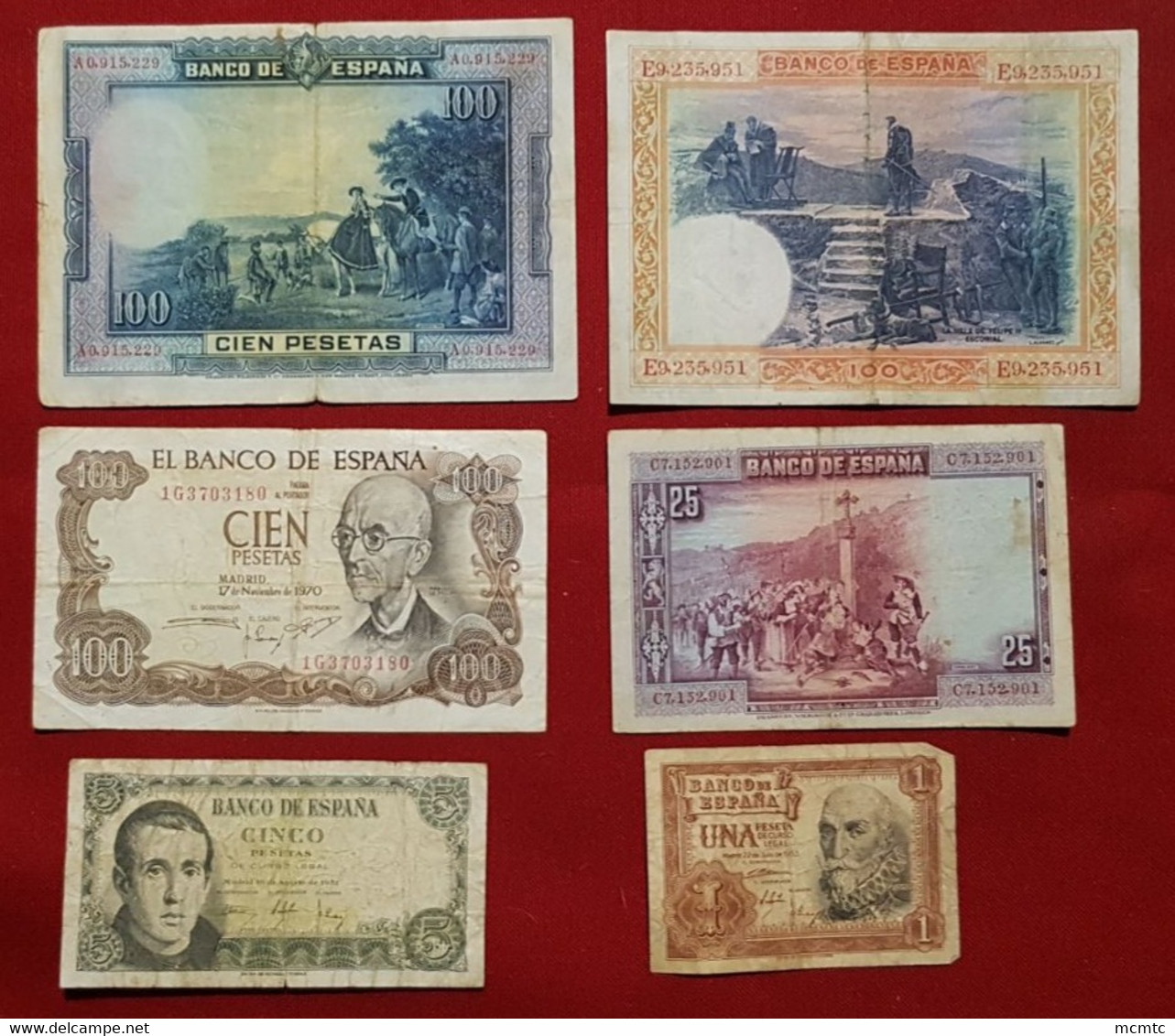 6  Billets   Espagne - Espagnol   - Billet - Other & Unclassified