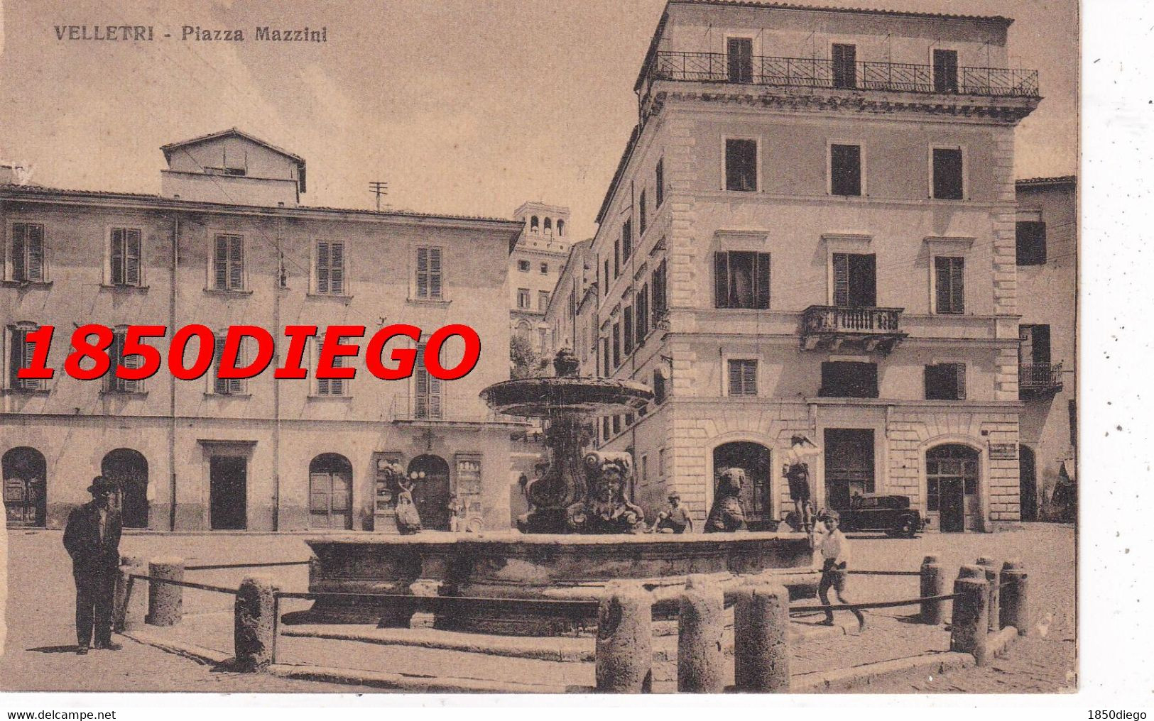 VELLETRI - PIAZZA MAZZINI   F/PICCOLO VIAGGIATA  BELLA ANIMAZIONE - Velletri