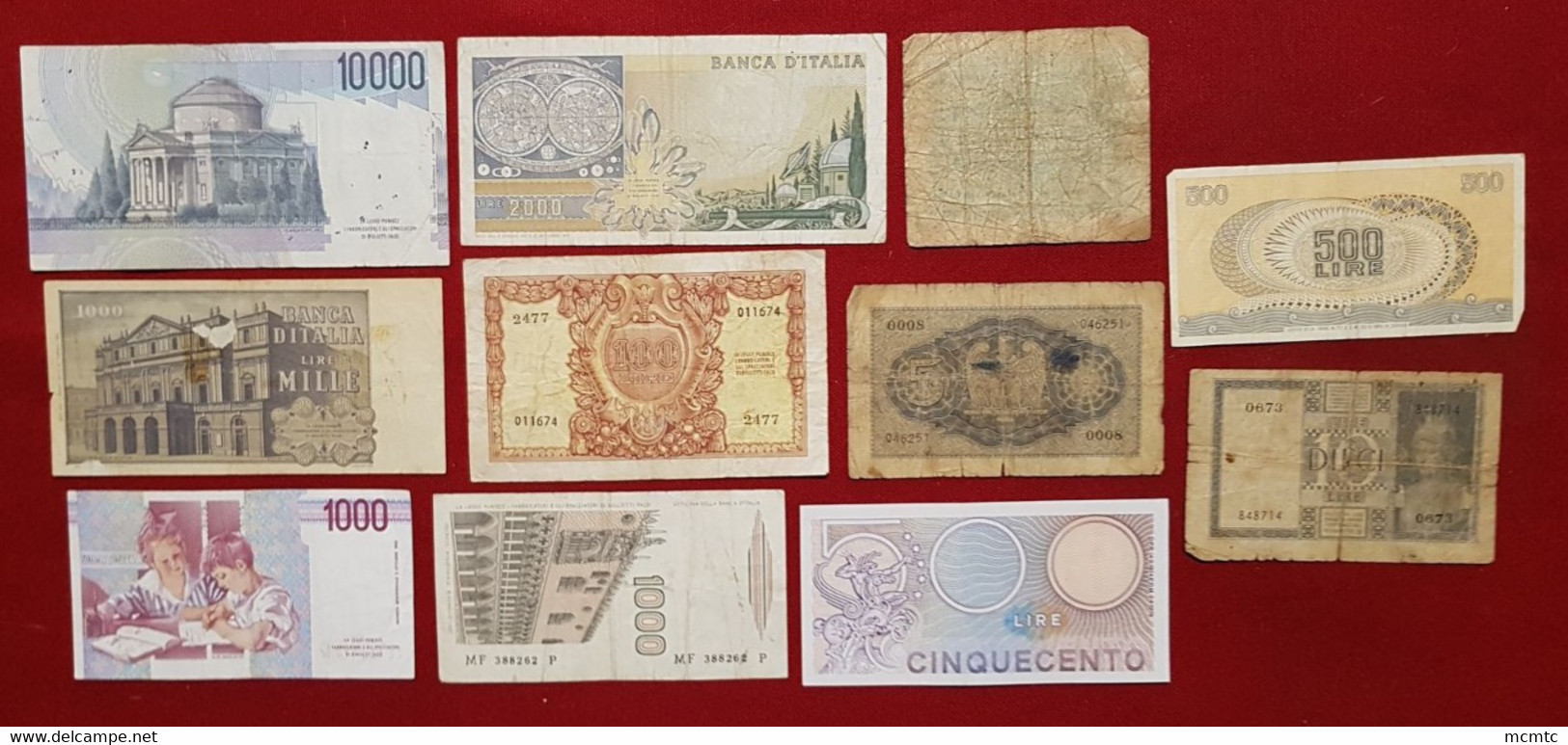 11  Billets   Italie - Italien   - Billet - Sonstige & Ohne Zuordnung