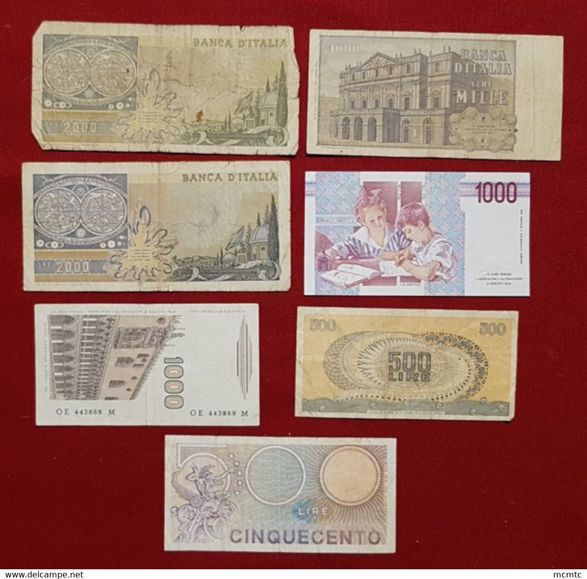 7  Billets   Italie - Italien   - Billet - Autres & Non Classés