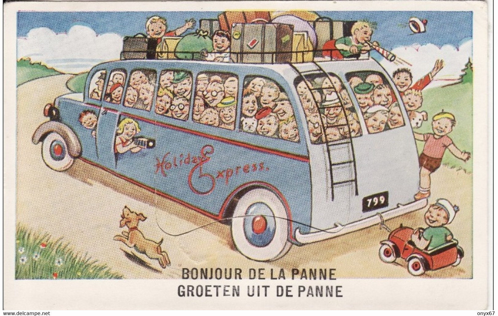 Carte Système DE PANNE-La Panne-Belgie-Belgien-Belgique-Flandern-BUS-AUTOBUS-VOITURE-CHIEN- Multi-vues - De Panne