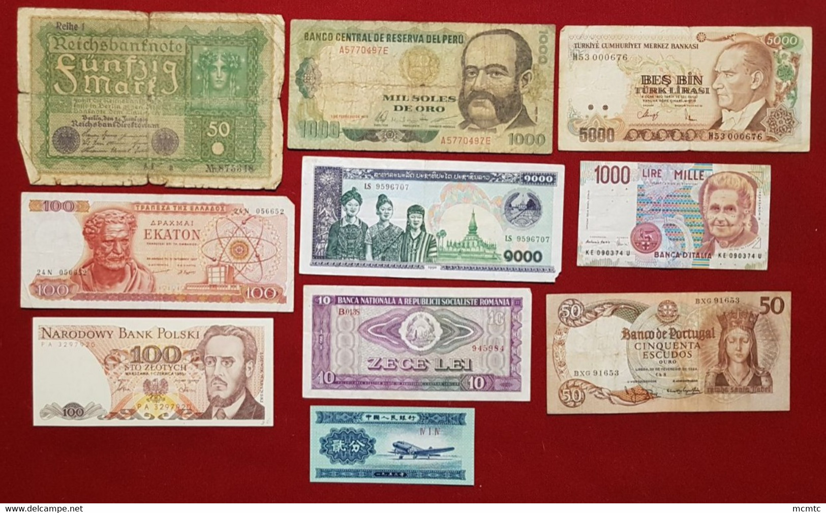 10  Billets  Divers Etranger     - Billet - Other & Unclassified