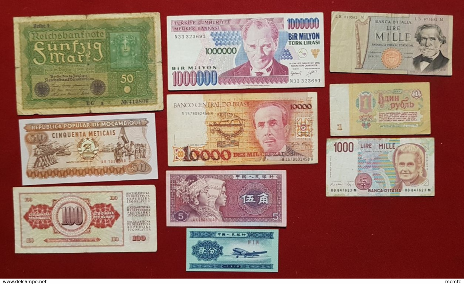 10  Billets  Divers Etranger     - Billet - Other & Unclassified