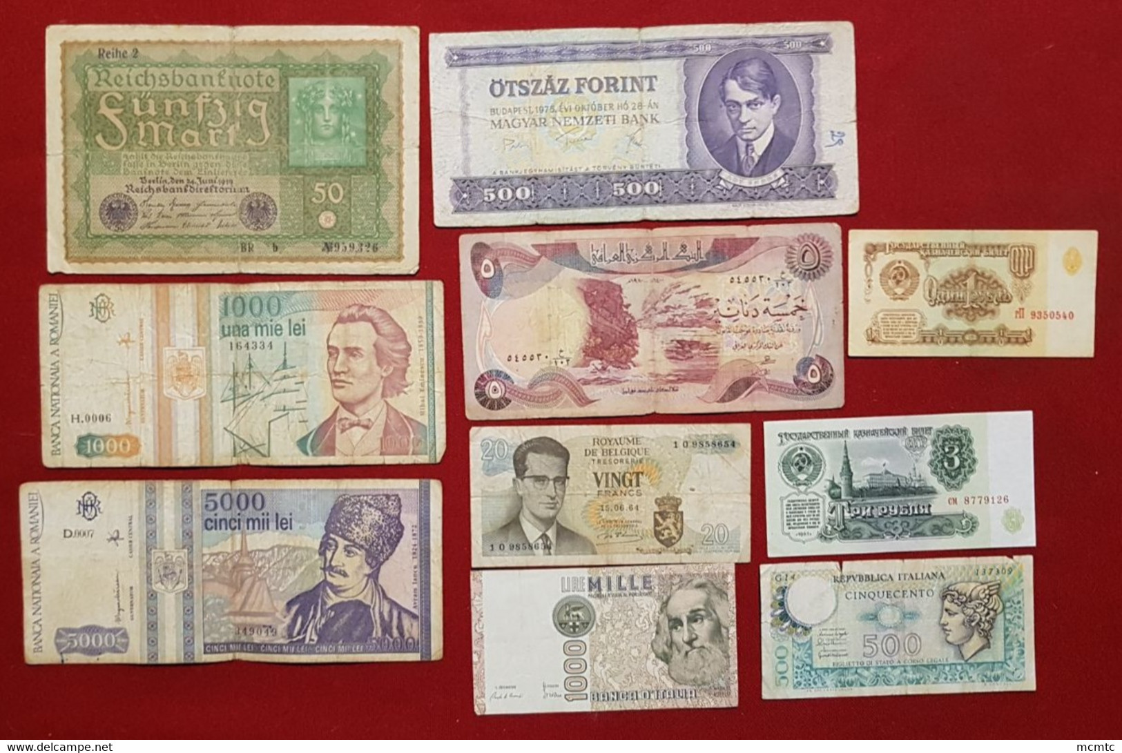 10  Billets  Divers Etranger     - Billet - Other & Unclassified