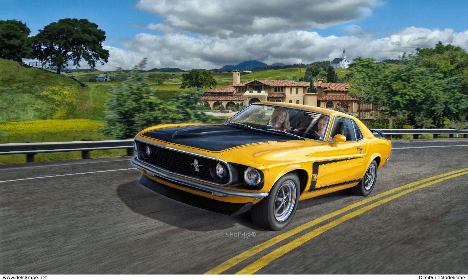 Revell - FORD MUSTANG BOSS 302 1969 Maquette Kit Plastique Réf. 07025 Neuf 1/25 - Autos