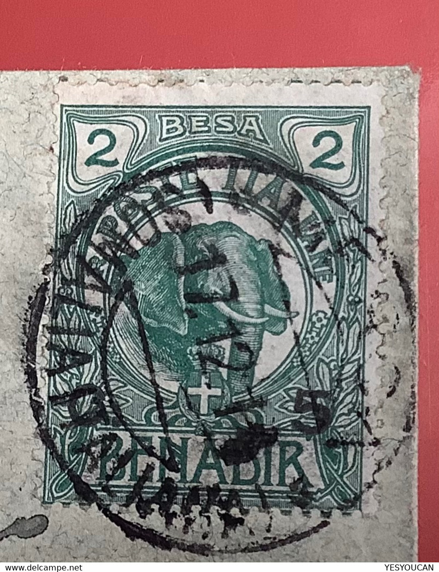 "MERCA SOMALIA ITALIANA 1914" Sa.11 Lettera Interna (africa Orientale Italia Colonie Elephant Cover Lettre - Somalië