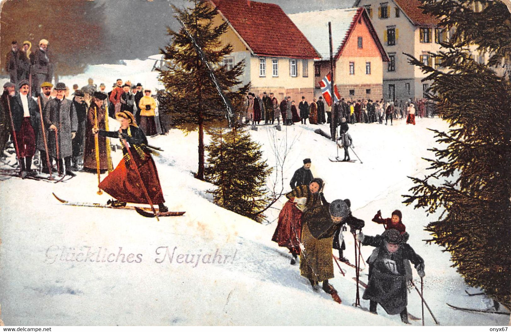 Vallée Munster-68-Hautes-Vosges-Hochvogesen-Münstertal-Hohneck-SKI-SKIEUR-SPORT D'HIVER-Neige-Ferme Auberge-Chaume-ETAT - Sport Invernali