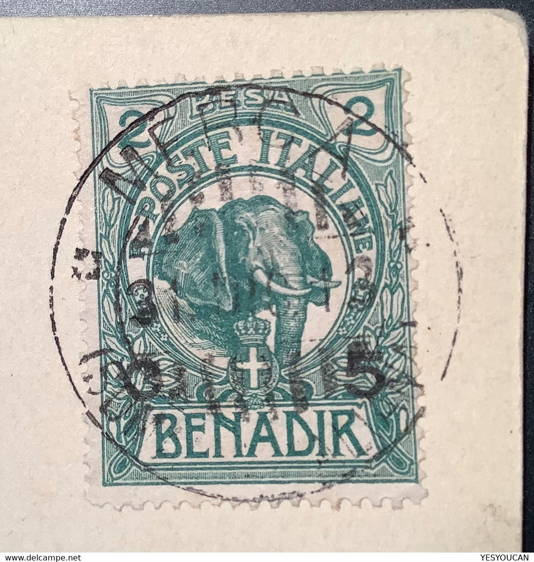 "MERCA SOMALIA ITALIANA 1913" Sa.11>LIBIA GUERRA ITALO-TURCA  (Libya Africa Orientale Italia War Guerre Cover Lettera - Somalië