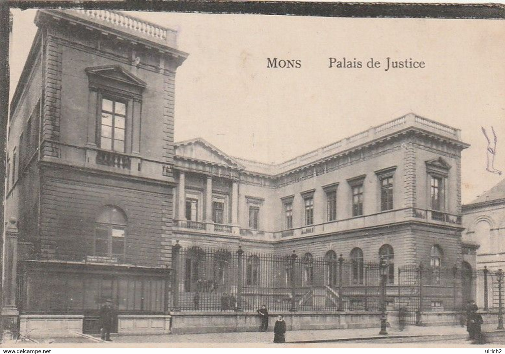 AK Mons - Palais De Justice - Feldpost Res.-Lazarett Uelzen - 1918 (62029) - Mons