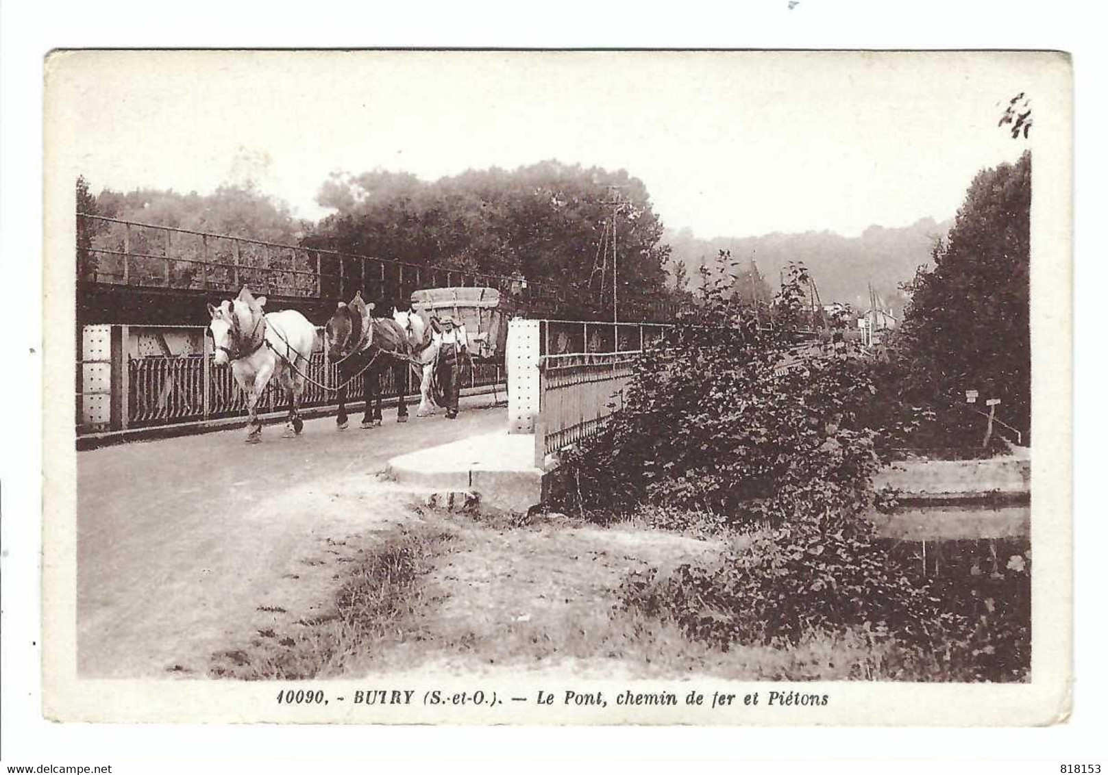 10090. - BUTRY  ( S.- Et- O.)  - Le Pont , Chemin De Fer Et Piétons - Butry