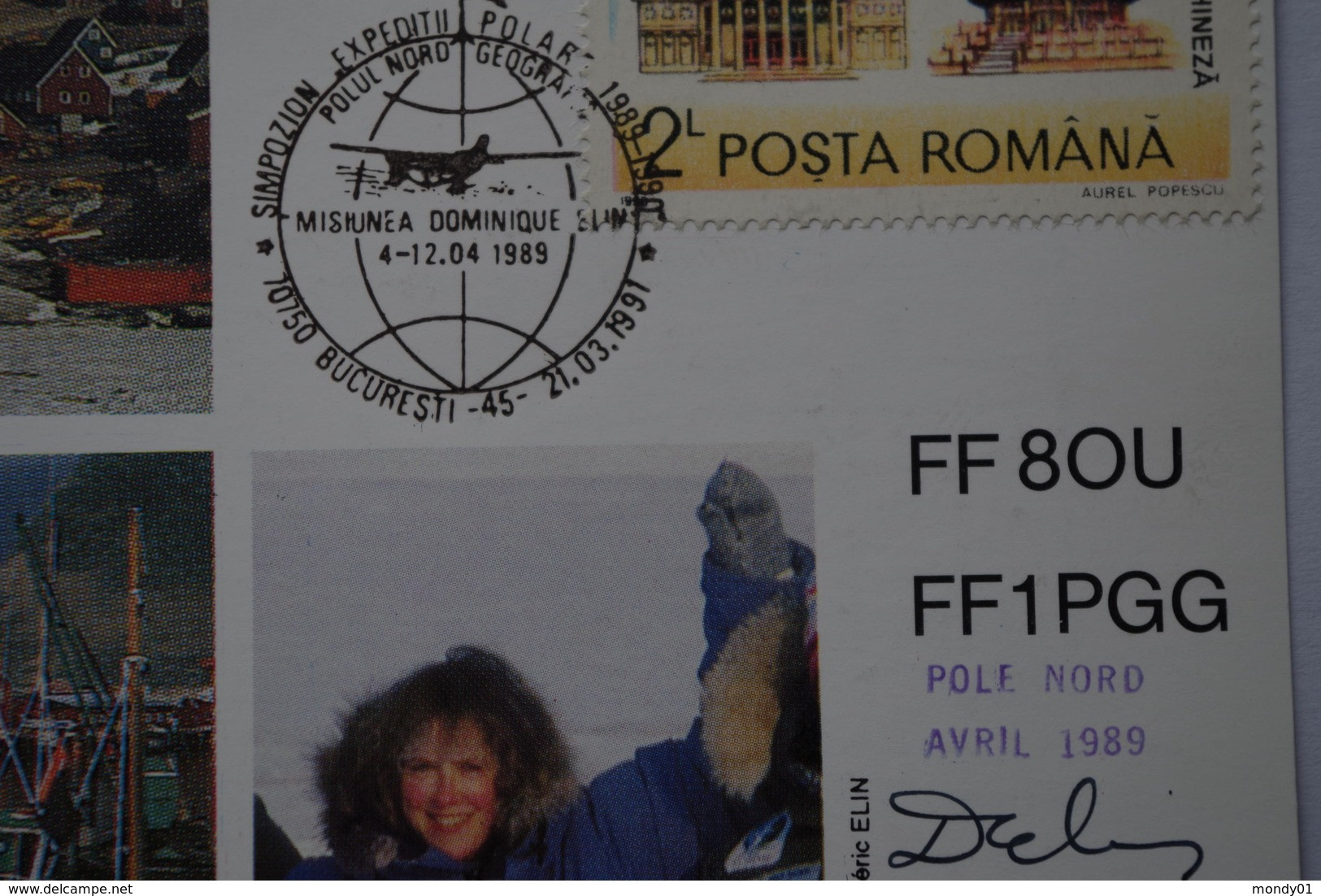 5-039 QSL Radio  Expedition Pole Nord Géographique Drifting Station Derivante Sur Les Glaces North Pole Nord No TAAF - Scientific Stations & Arctic Drifting Stations
