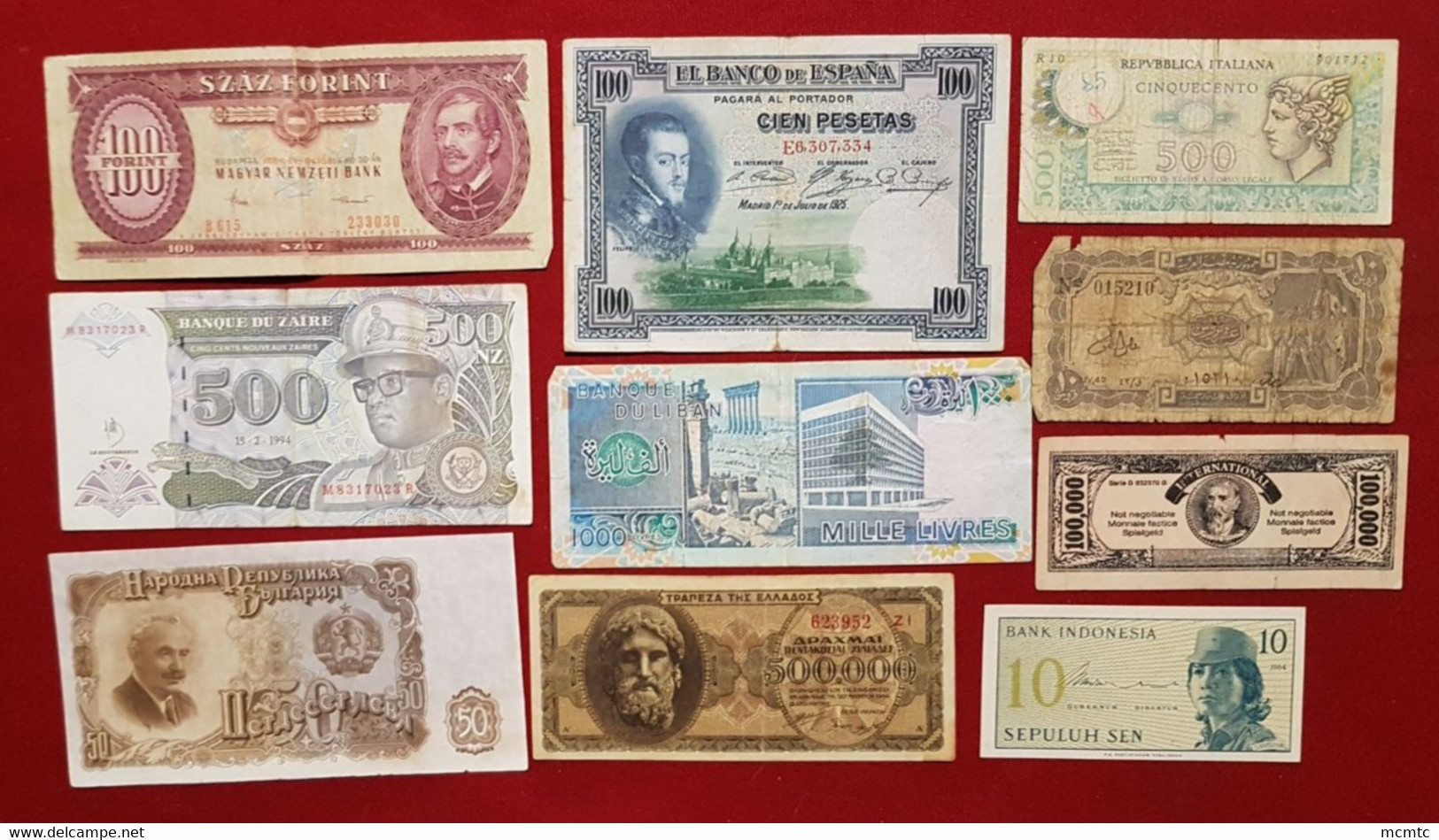 10  Billets  Divers Etranger     - Billet - Other & Unclassified