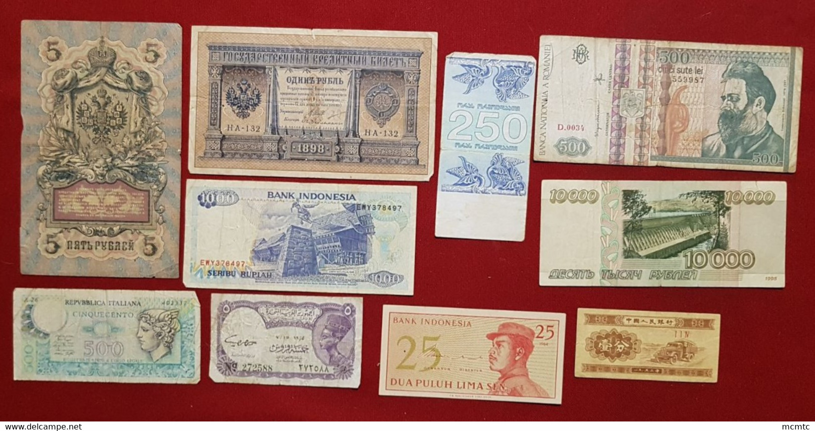 10  Billets  Divers Etranger     - Billet - Other & Unclassified