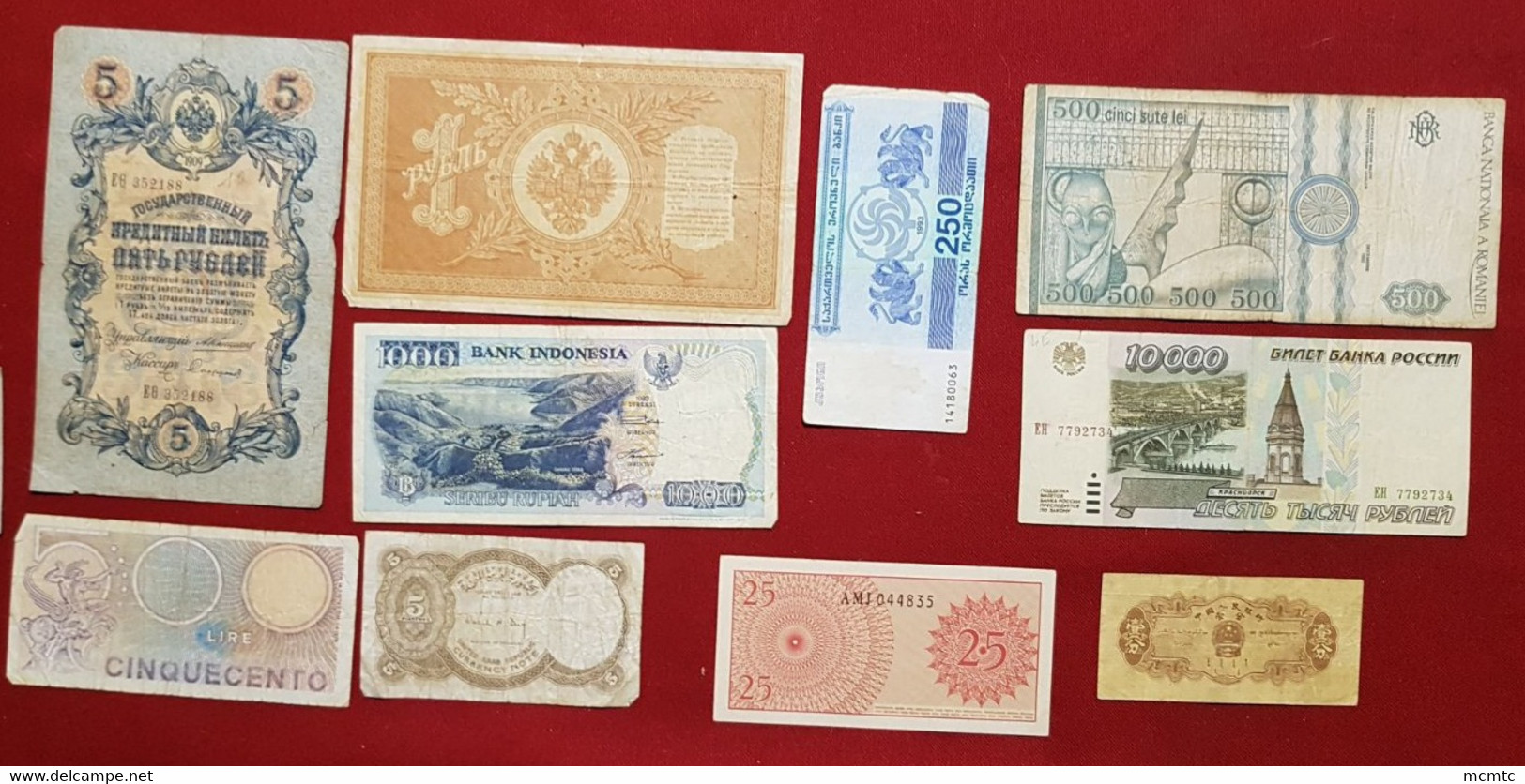 10  Billets  Divers Etranger     - Billet - Other & Unclassified