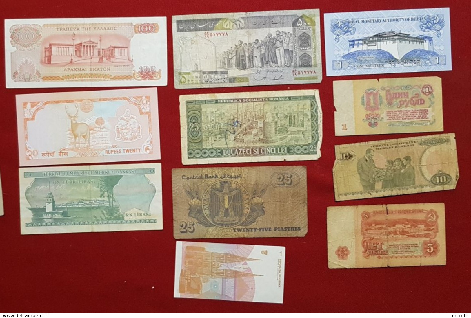 11  Billets  Divers Etranger     - Billet - Other & Unclassified