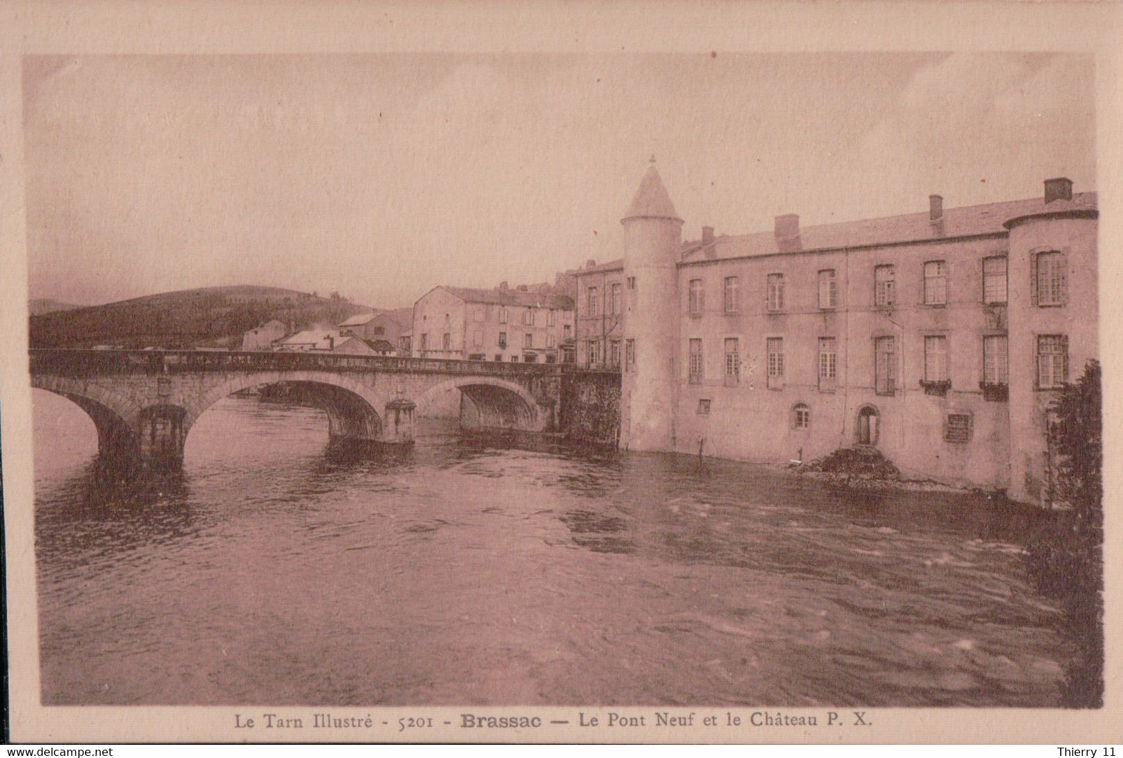 Cpa 81 Brassac Le Pont Neuf Et Le Château - Brassac